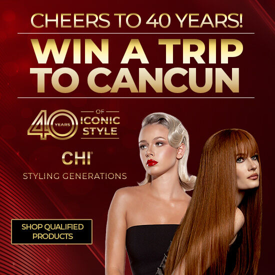 Win a trip to Cancun! Enter the raffle by purchasing a CHI Lava tool.